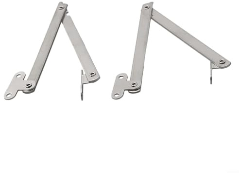 Bisagras plegables de acero inoxidable de alta resistencia para puertas de armario, juego de 2 con ángulo de 180 grados