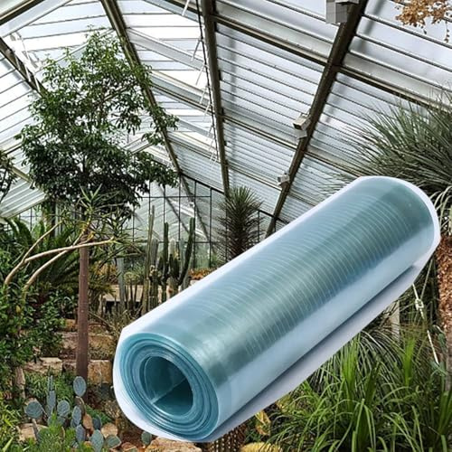 GQZJY Conservatory Roof Cover Transparent Plastic Polycarbonate Glassfiber Sheet used for greenhouse Sheds Carports Huts Kennels Rabbit House Plant Cover(Size:1 * 5m,Color:0.8mm)