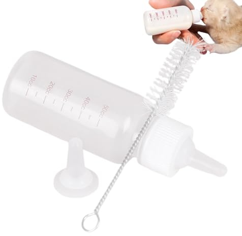 Generico Feeding Bottle for Kittens – 50 ml Feeding Bottle for Pets, Non-Drip Feeder for Small Pets Hamsters Raccoons Squirrels Rabbits for Travel and Camping