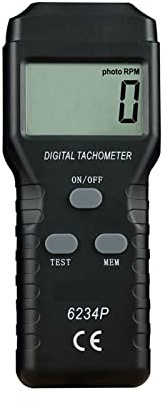Estroboscopio, Tacómetro digital 6234p no contacta 2.5~9999 9 rpm Tacómetro de auto fotoeléctrico medidor de velocidad