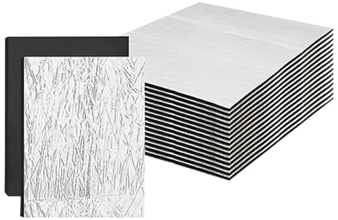 Material Cancelación de sonido para coche,10 Piezas Auto Aislante Térmico Colchón Insonorizante,Hoja De Aluminio Para De Escape Motor - Puerta Del Piso Del Pecho Techo De Rueda