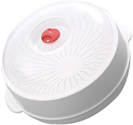 Vaporiera Microonde in Plastico Bianco Manico per Pesce e Ravioli | Cottura a Vapore Microonde, Uso Rapido in Forno a Microonde, Idea Regalo per Nuova Abitazione