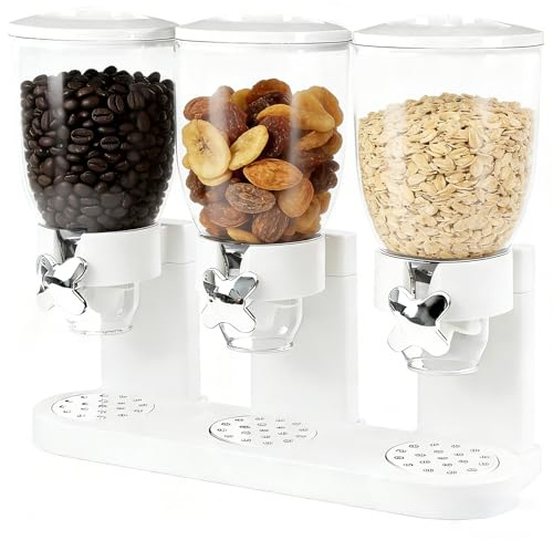 Bcuuozeeing Cereal Dispenser 2 l 3-pack müslidispenser för att organisera köksförvaringsutrymmet perfekt för müsli, torrmat, godis, ris, spannmål, kaffebönor