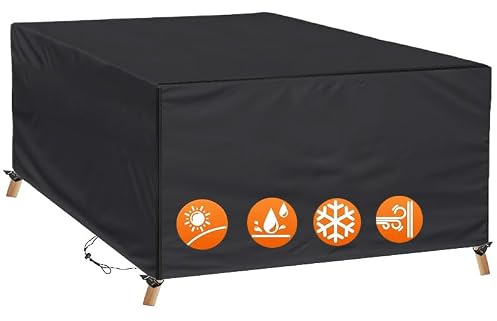 AEXOIO Funda Protectora para Muebles de Jardín 160x80x90cm/Largo x Ancho x Alto Fundas De Sofa Exterior Impermeable,Oxford Anti-Viento Anti-UV