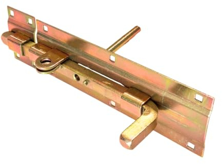 pokm toolsmarket - Torriegel beidseitig 29 cm, Verzinkt, Bolzenriegel abschließbar, Türriegel beidseitig, Beidseitiger Bolzenriegel für Gartentor