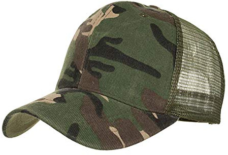 CHENNUO Camouflage Army Cap Trucker Caps Herren Mesh Baseballcap Sommer Outdoor Sport Kappe
