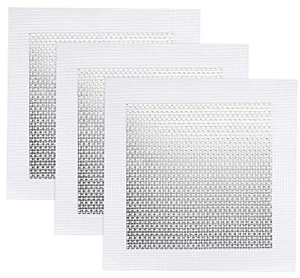 sourcing map 3 Stk. Aluminium Wand Pflaster 7,9x7,9 Selbstklebend Glasfasernetz
