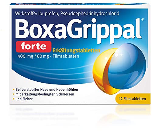 BOXAGRIPPAL forte Erkältungstab. 400 mg/60 mg FTA 12 St