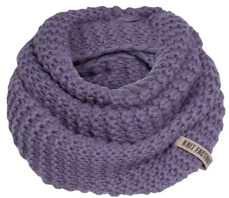 KNIT FACTORY - Alex Loop Schal - Schlauchschal - Winterschal - Rundschal - Herrenschal - Damenschal - Wollschal - Grob gestrickten Rippenmuster - Für Damen und Herren