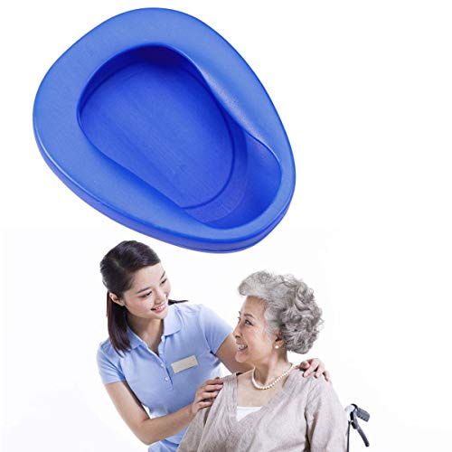 Milisten Thickened Bedpan for Elderly Men and Women 14.17X11.81X3.34 Inch Portable Plastic Bedridden Patient Toilet Bowl for Home Hospital Nursing Care