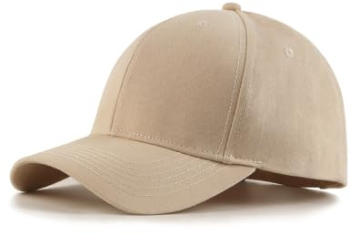 Zylioo M/L/XL/XXL High Crown Basecap för stort huvud, justerbar keps män 58–64 cm, löpning sport basebollkeps, Khaki (kaki) – 6 paneler, XXL