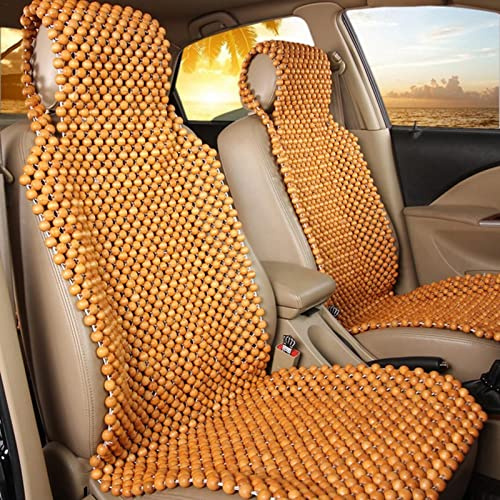 Blue Fish Holzkugel Sitzbezug - Holzperlen Auflage Für Auto | Massage Sitzauflage Sitzbezug Sitzmatte | Universal Massagekissen Für Auto, LKW | Angenehmen Massageeffekt Macht Das Fahren Erträglicher