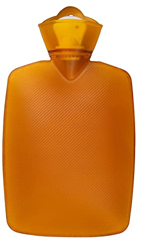 Hugo Frosch Wärmflasche Plant 1,8 l Orange mit pflanzlichem Weichmacher | Große Bettflasche Made in Germany, auslaufsicher & langlebig, Weichmacher aus Sonnenblumenöl, hochwertige Verarbeitung