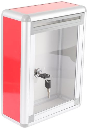 Zerodeko Cassetta Postale Con Serratura in Lega Di Alluminio 11.2X8.7X3.9 Pollici Scatola Di Suggerimenti E Reclami Montata a Parete Per Uso Interno Ed Esterno Contenitore Votazioni Sicuro E Leggero