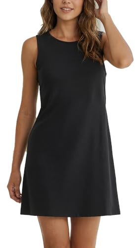 KBRPEY Abito Estivo da Donna Senza Maniche Stampa Floreale Bohémien Etnico Vestito Elegante Abito da Spiaggia Tank Short Mini Vestiti A-Line Estivo Vintage Beach Dress