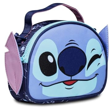 SJ GANG STYLE JAM GANG, Bolso Mini Shoulder Bag Lilo & Stitch para niñas y niñas, azul oscuro, talla única, azul oscuro, Talla única