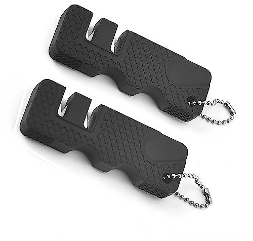 ShanBye 2 PCS Pocket Knife Sharpeners, Professional Kitchen Knife Sharpener, Outdoor Portable, Black