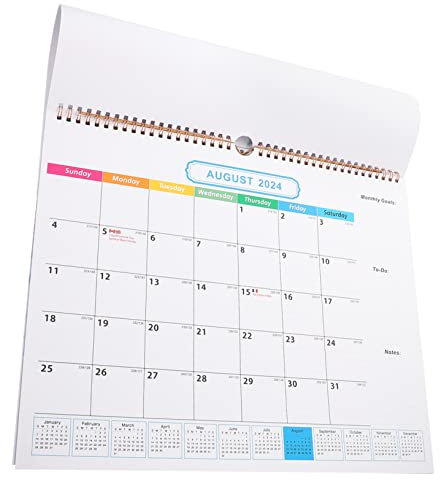 GRIRIW Monatlicher Wandkalender 18 Monate Leichter Hängekalender Mit Yo Drahtbindung Terminkalender Für Büro Und Zuhause Platzsparender Tageskalender Für Familienplanung