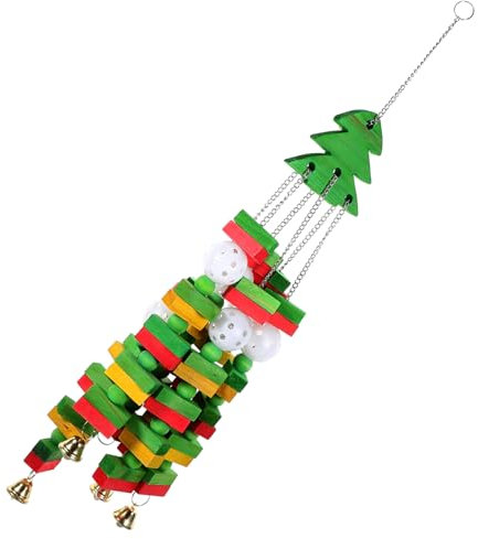 Yardwe Papageien Kauspielzeug Hängend Vogel Kauspielzeug Aus Weihnachtsbaumförmiges Spielzeug Für Vögel Vogel Beißspielzeug Zum Aufhängen Für Haustiervögel