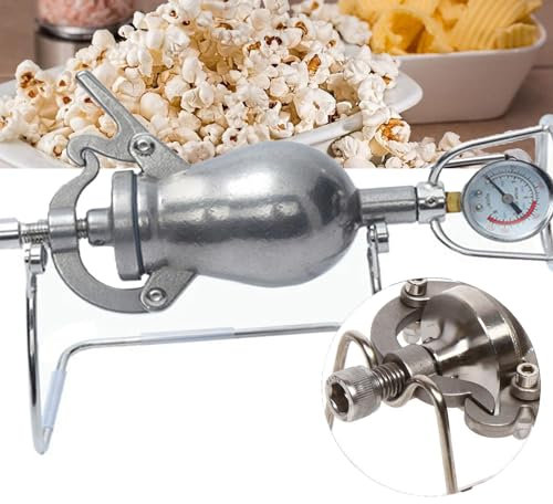 WhAeoy DIY-Popcornmaschine, Fasst 100 Gramm Maiskörner, Einfach Zu Montieren/leicht Zu Reinigen, Mit Rillendichtungsabdeckung + Überdruckschutz, Kleiner Griff/Bequeme Bedienung,A