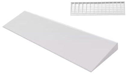 ZSXZCBDQ Türschwellenrampe, Aufstiegsschwellenrampen Für Rollstühle, Rollstuhlrampe, Rutschfester Schwellenrampen Für Türen, Treppen, Stufen,(White,100cm*5 * 25)