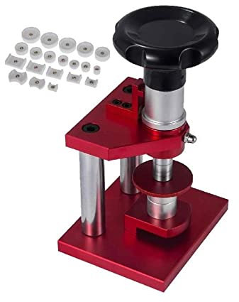 8in Precise Crystal Bezel Watch Back Case Closer/Opener Cover Press Capping Machine with 20 Dies Portable Repair Tool Kits