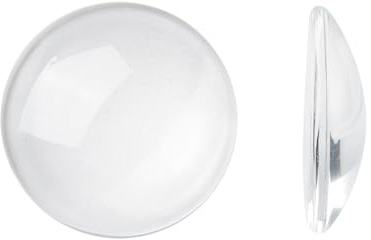 Glas Cabochons klar rund 50mm Glascabochons durchsichtig Rückseite flach Kuppel transparent