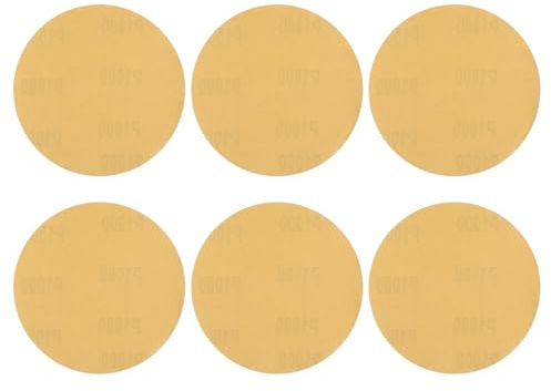 sourcing map Lot de 20 disques de ponçage 125 mm Grain 1000 Papier abrasif auto-agrippant pour le travail du bois, automobile, polissage des métaux, jaune