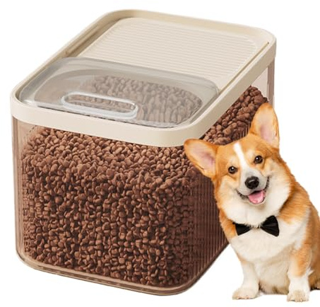 Générique Récipient De Stockage Pour Nourriture De Chien - Conteneurs de Stockage pour Aliments de 10 Litres|Seau Fraîcheur Avec Doseur Pour Céréales Légumineuses Organisation Maison