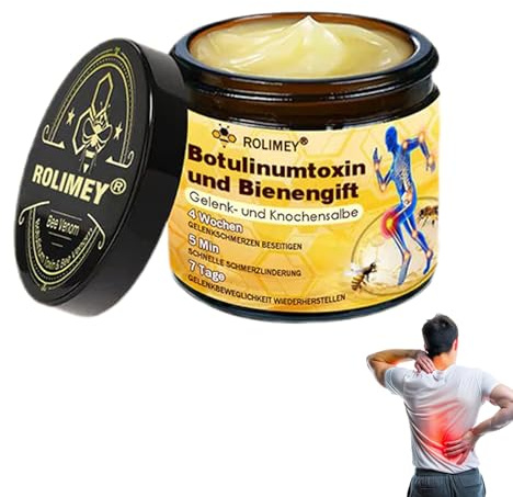 Rolimey Bienengift-Schmerzlinderungs Knochenheilungs Creme, Bienengift Gelenkcreme, Rolimey Bienengiftsalbe, Natürlich Bienengift Creme, Bienengift Schmerzsalbe für Rücken, Nacken, Knie (1)