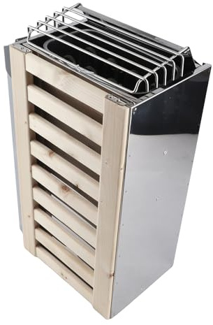 Xiuganpo Poêle de Sauna en Acier Inoxydable Équipement de Chauffage Efficace pour Salle de Sauna Chauffage de Type à Contrôle Interne 3,6 KW pour Hôtel et Centre de Remise en Forme 20,1 X 12,6 X 8,1
