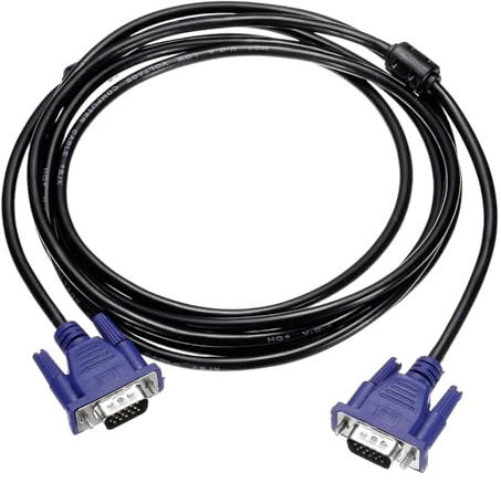 sourcing map Câble VGA (3 m 5 broches) – Mâle vers Mâle Câble Vidéo Adaptateur Cordon pour TV, PC, Ordinateur Portables, Moniteur, Projecteur, Bleu