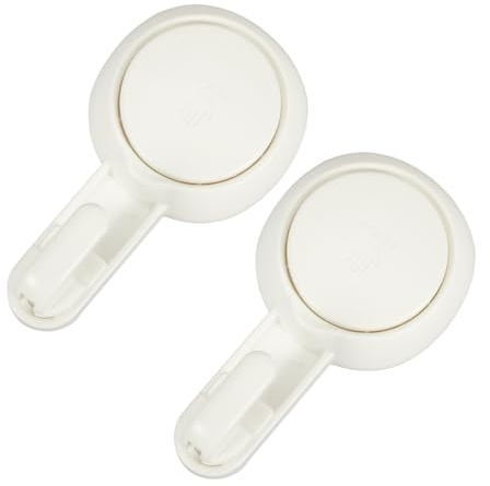 YOSADIER Ganci a Ventosa senza Foratura 2 Pezzi Ganci da Parete Resistenti e Riutilizzabili per Bagno e Cucina per Asciugamani e Accessori su Superfici Lisce
