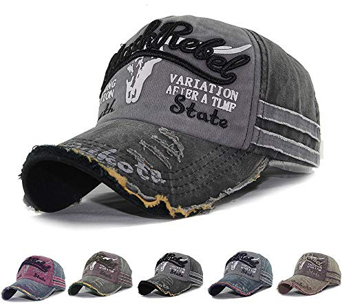 CheChury Casquette de Baseball Unisexe Réglable Bonnet de Golf Respirant Vintage Jeans Anti-UV Protection Solaire Cap Hip-hop Mode Snapback Sport