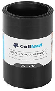 Cellfast lawn edging smooth garden fence flower bed edging mowing edge garden pallisade, brown