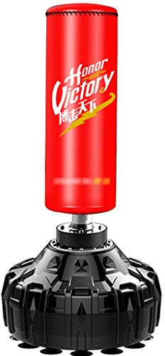 ZXQZ Punchingsäcke Schwere Boxsäcke, Freistehender Boxsack mit Starker Saugbasis für MMA-Training, Stressabbau Und Fitness Standboxsäcke (Color : RED)