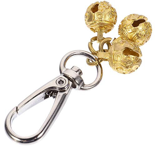 Milisten Hundehalsband, Glocke, Goldener Schlüsselanhänger, Glocke, Haustierhalsband, Trainings-Glöckchen-Anhänger, für Haustiere, Katzen, Hunde, Halsketten, 12 mm