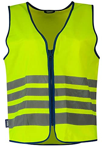 ABUS Gilet de sécurité Lumino Reflex Vest - Gilet de sécurité pour une meilleure visibilité de jour et de nuit - pour adultes - avec fermeture éclair