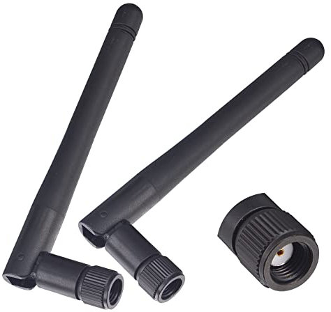 Boobrie 2*Antenna WiFi Dual Band 2.4GHz 5.8GHz RP-SMA Maschio Antenna 3dBi Segnale Wifi Omnidirezionale per Router di Rete Wireless/WiFi Booster/Telecamera di Sicurezza Wifi/Adattatore USB/PCI