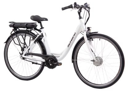 F.lli Schiano E-Moon, Electric Bike for Adults, 28 City Bike, 36V 13Ah Removable Battery, 250W Motor, 40Nm, Commuter E bike, White