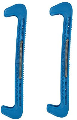 Kufenschoner Schlittschuhe,Schlittschuhschutz,Schlittschuhschoner,Langlebige Kunststoff Eishockey Schlittschuh,1 Paar Optionale Schlittschuh Schutzvorrichtungen in 7 Farben mit Verstellbarer Feder