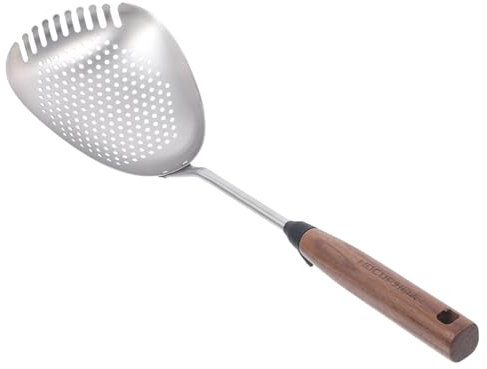 Colador De Palo De Rosa Skimmer De Araña Colador De Freidora Cuchara Coladora De Pasta Cucharada De Fideos De Pasta Servidor De Espagueti Madera Batería De Cocina Fuga Familiar