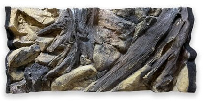 ZooPaul Aquarium Rückwand 3D 80x40cm Terrarium Hintergrund Fels Stein Wurzel Struktur Amazonas NEU