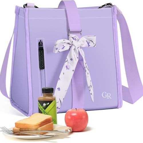Hihealer Lunch Bag Women Mothers Day Gifts 2025 Newest Lunch Box Christmas Xmas Gifts for Women Kids Girls Insulated Botanic Flexi Foldable Bento Lunch Bags Ideal for School/Travel/Work/Picnic/Gift
