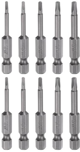 QUARKZMAN 10pz Punte Cacciavite a Triangolo Ta1.8-Ta3.0, Attacco Esagonale da 1/4, Lunghezza 2, Cacciavite Magnetica a Triangolo per Utensili Elettrici