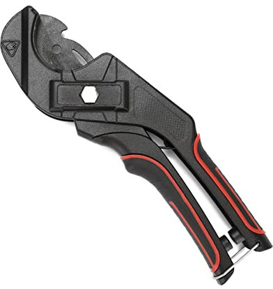 BYUTFA Cesoie per Tubi dell'Acqua Forbice tagliatubi per Tubi a cricchetto per Tubi in PVC con utensile da Taglio per Tubi Intercambiabile con Impugnatura in Lega di Alluminio