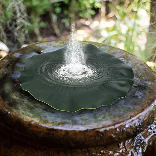 Bandeja Flotante de Hoja de Loto, Fuente Solar, Bomba de Agua, Kit de Estanque de Baño de Aves para Piscina y Jardín