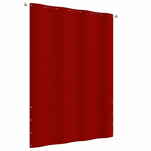 ShGaxin Balkon-Sichtschutz Rot 160x240 cm Oxford-Gewebe, Balkonsichtschutz, Windschutz Balkon, Windschutz Terrasse, Balkonverkleidung, Sichtschutz Garten - 148547