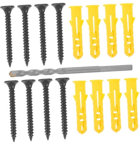 PLAFOPE Kit Di Ancoraggio E Viti Per Pareti in Cemento Armato 1 Set Di Ancoraggi E Viti Per Pareti Punta Da Trapano Per Cartongesso Versatile
