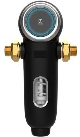 Filtro per l'acqua sottolavello, Prefiltro for lavaggio automatico e controlavaggio rotante, rete in acciaio inossidabile for purificatore del filtro 'acqua for sedimenti con centrifugazione di tutta